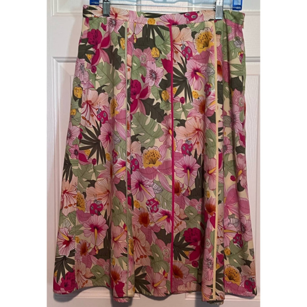 Requirements Vintage Women's Tropical Skirt Zips on the Side Size 12‎ 26 1/2"